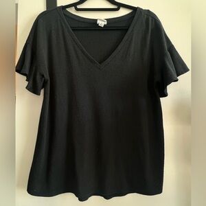 a new day Black V-Neck Short Sleeve Tee